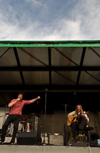 Corin Raymond and Sean Cotton preform as The Undesirables